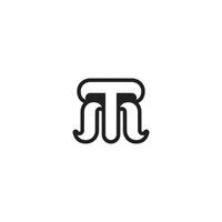 Minimalist TM Logo with Dynamic Diagonal Line vector