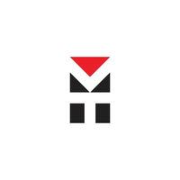 MT or TM Creative Modern Letters Logo Design Element vector