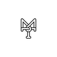 TM Logo Design Template Graphic Branding Element vector