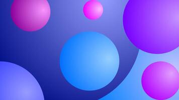 Circle background with randomly stacked color gradient vector