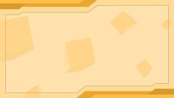 Orange background with 3d box and line corner vector