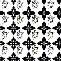 black and white seamless pattern vector