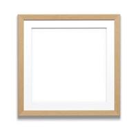 a blank white frame with a wooden frame photo