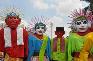 Ondel ondel puppet from Jakarta Indonesia photo
