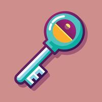 A key with a big eye on it vector