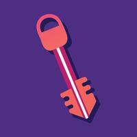 A key on a purple background with a pink background vector