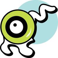 Halloween Eye Bold Halloween Circle Color Outline Icon Style vector