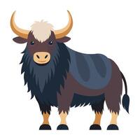 Illustration of Yak Isolated on white vector