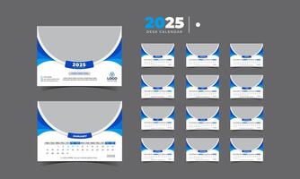 Creative 2025 Desk Calendar Template for Professionals vector