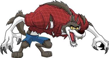 Werewolf Cartoon Character vector