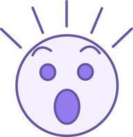 Colored Surprised Icon. Icon of Surprised Face with Open Mouth. Emotions, Mental Health. Mood Concept vector