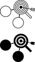 Niche icons. Black and White Icons. Specific Content Topic. Blogger and Social Media Concept vector