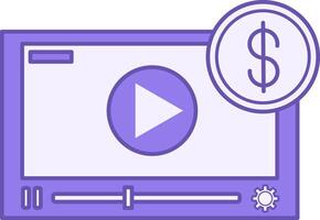 Monetization Color Icon. Making Money on the Internet. Blogger and Social Networks Concept vector