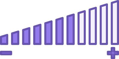 Colored Volume Icon. Volume Dynamics Icon. Plus and Minus Sound Volume. Social Networks Concept vector