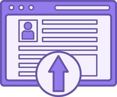 Colored Publish Icon. Icon for Publishing Content on a Website. Blogger and Social Networks Concept vector
