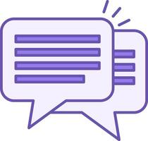 Color Comments Icon. Review of the Text or Statement. Blogger and Social Media Concept vector