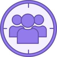 Audience Colored Icon. Human Resources, Target Market, Focus Group, Public Relations. Blogger and Social Networks Concept vector