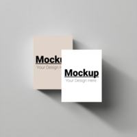 Minimalist Card Mockup Set Dual Cards with Customizable Design in Neutral Background psd