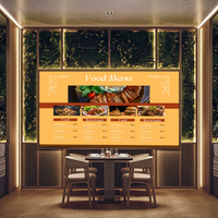 Digital screen menu mockup psd