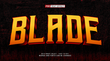 blade 3d text effect psd