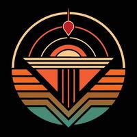 The logo for the band is a geometric design with a sun and a wave vector