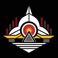 The logo for the team is a pyramid with a red and white star vector