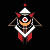 A geometric design with an eye on it vector