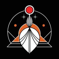 The logo for the band is a black background with a white and orange design vector