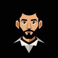 A man with a beard and a beard vector