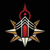 The logo for the team is a star with a red and black star vector