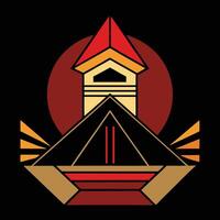 The pyramid is in the shape of a pyramid vector