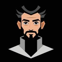 A man with a beard and mustache vector