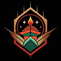 The logo for the team is a red and gold design vector