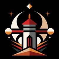 A logo for a company that makes a tower vector