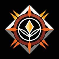 The logo for the game is a sun with a flower in the center vector