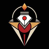 The logo for the game is a red and black geometric shape vector