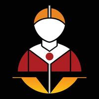 A man in a red and orange robe is holding a book vector