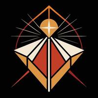 The logo for the band is a geometric design with a star in the middle vector