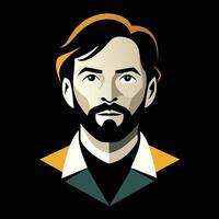A man with a beard and a beard vector