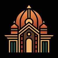 A building with a dome on top vector