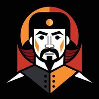 The logo for the team is a man with a beard vector
