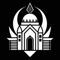 The logo for the band is a white building with a dome vector