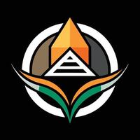 The logo for a company called egyptian pyramid vector