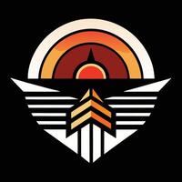 The logo for the game is a winged eagle with a sun in the background vector