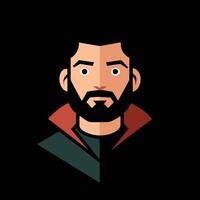 A man with a beard and a red beard vector