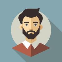 A man with a beard and a red tie vector