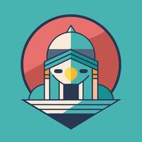 An illustration of a man in a hat vector