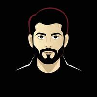 A man with a beard and a beard vector