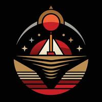 The logo for a space ship vector