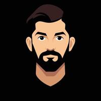 A man with a beard and a beard vector